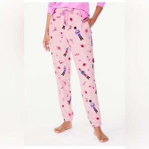 Joyspun Women's Plush Fleece Sleep Joggers,